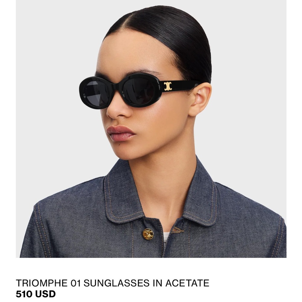 Celine Black Triomphe Sunglasses